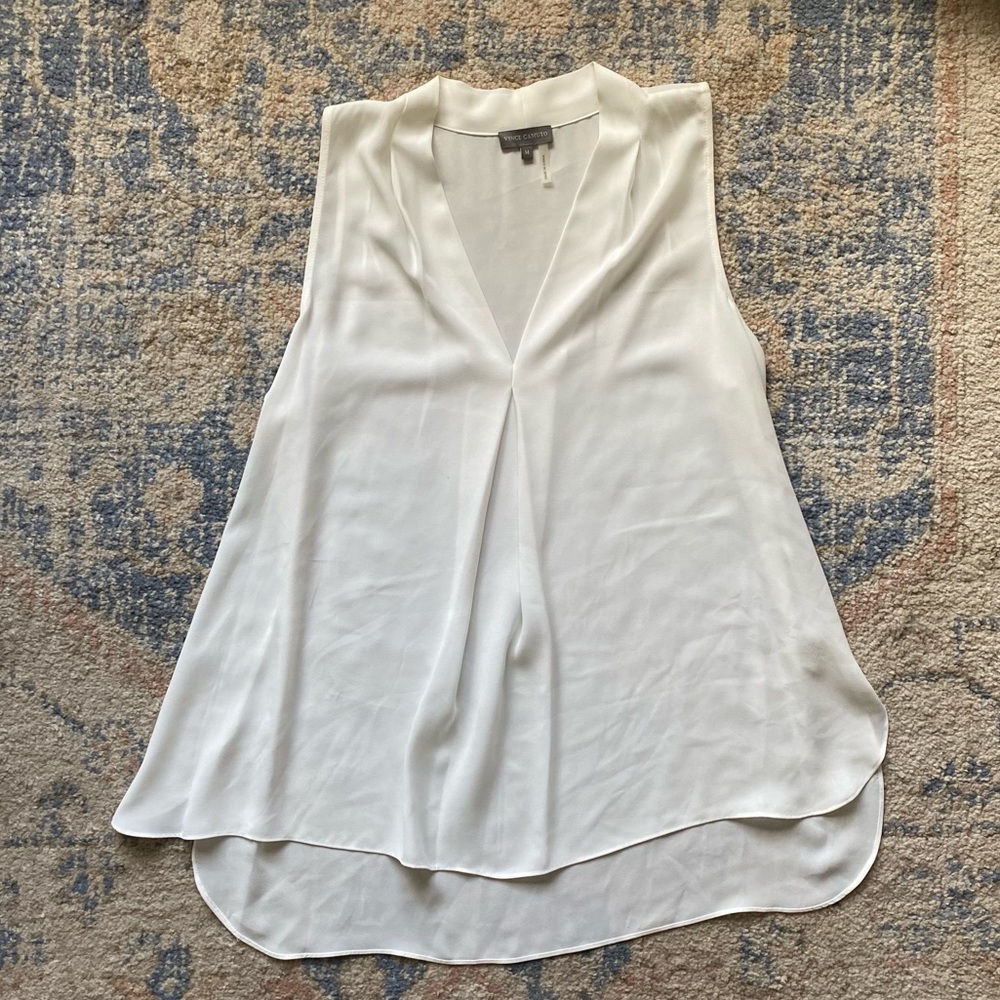 Brand New Vince Camuto Shirred High/Low Tank